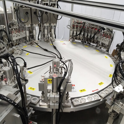 Automatic Euro Cap Assembly Machine with PLC Control Touch Screen, Stainless Steel Construction for 1500-8500pcs/hr Infusion Cap Production